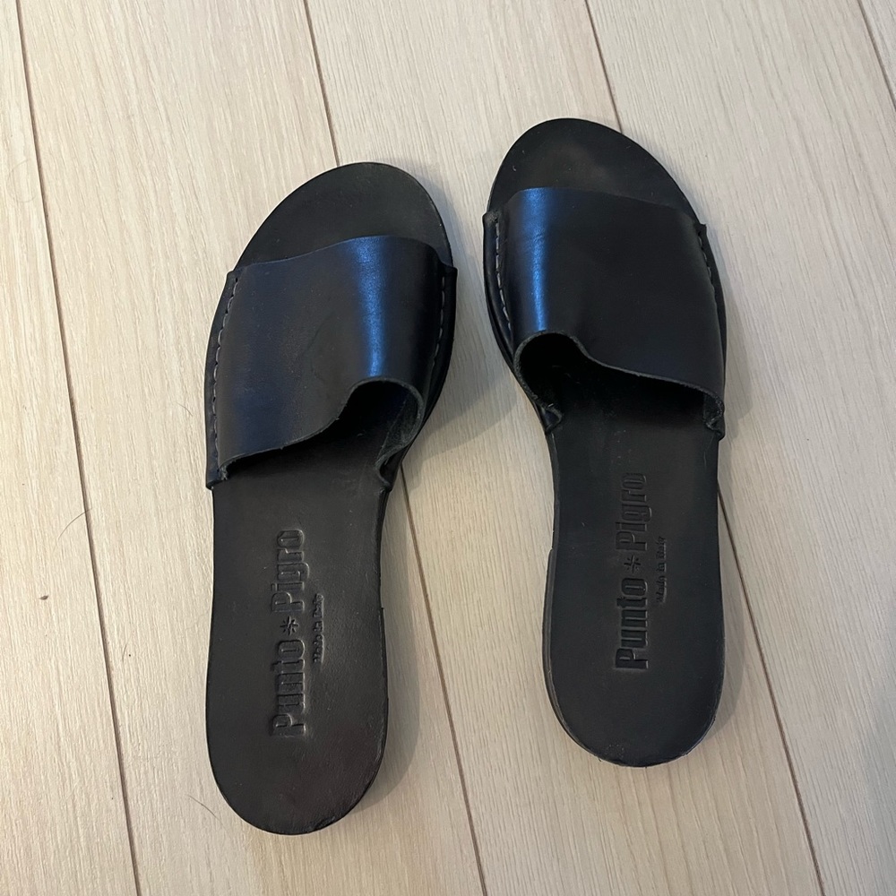 Black sandals / slides , size 39